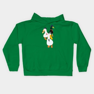 Three Fashionable Ducks Kids Hoodie